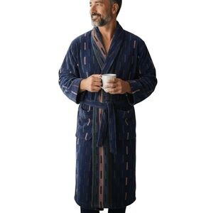 VTG Colours by Alexander Julian Men’s Plush Cotton Terry Robe - One Size